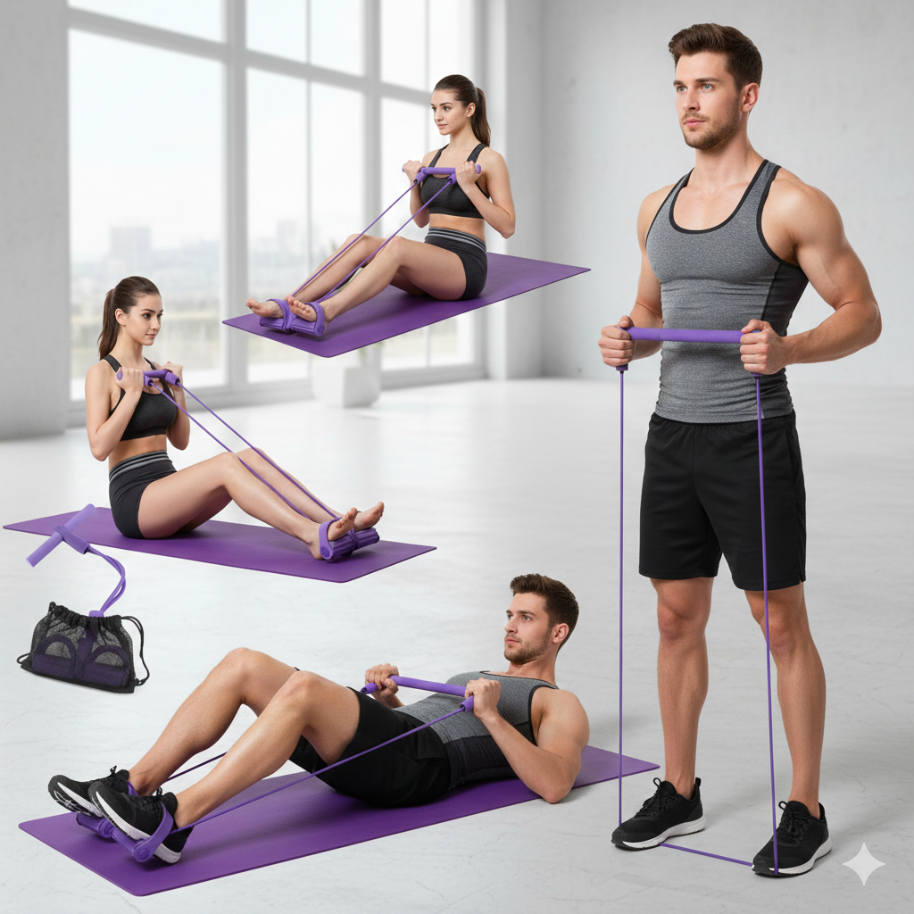 🏆 India’s #1 Multifunction Pedal Puller Resistance Band