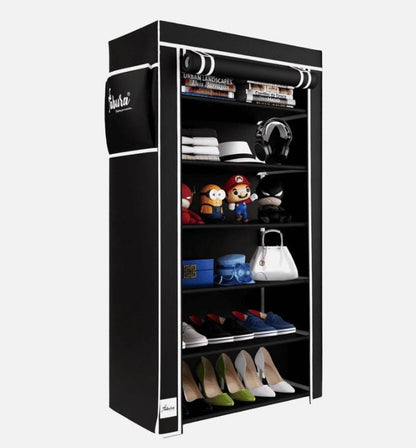 Collapsible Wardrobe Cabinet and Shoe Rack